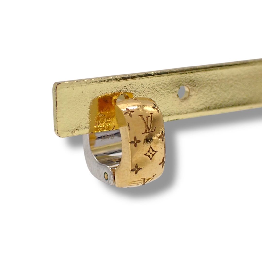 ルイヴィトン 片耳 ブックル ドレイユ ピロー ナノグラム ピアス 4333