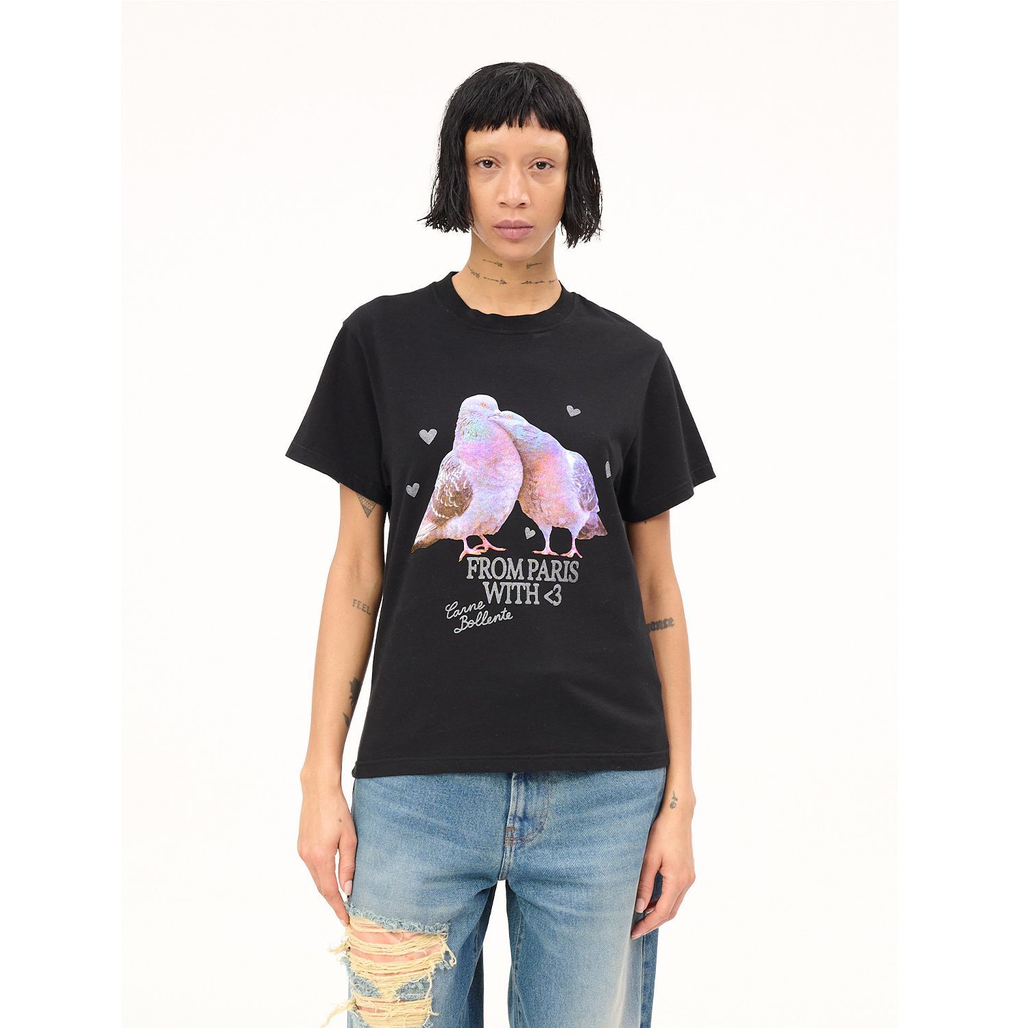 CARNE BOLLENTE | LOVEBIRDS (BLACK) Tシャツ ロゴ グラフィック 