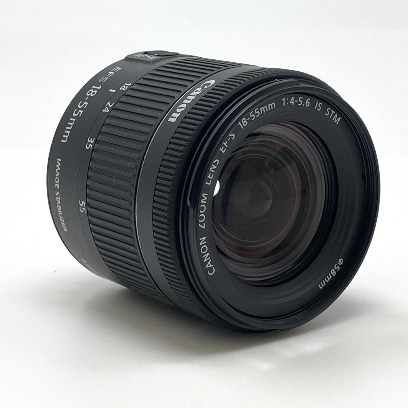 全額返金保証 最速発送 Canon EF-S18-55mm F4-5.6 IS STM ブラック 動作 済