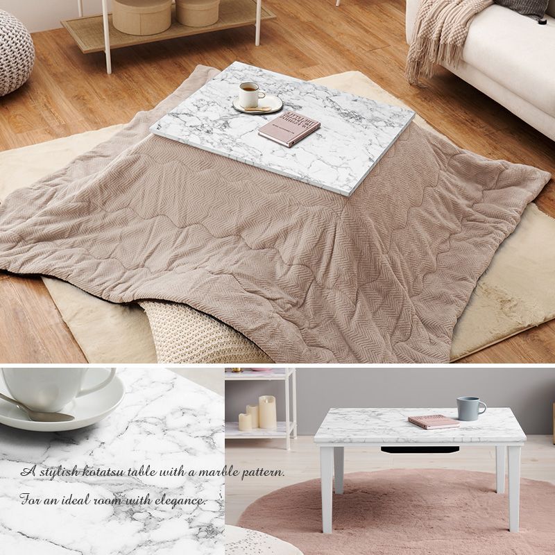 大理石調のリビングこたつ(LM23 8060WH) | ニトリネット【公式】 家具
