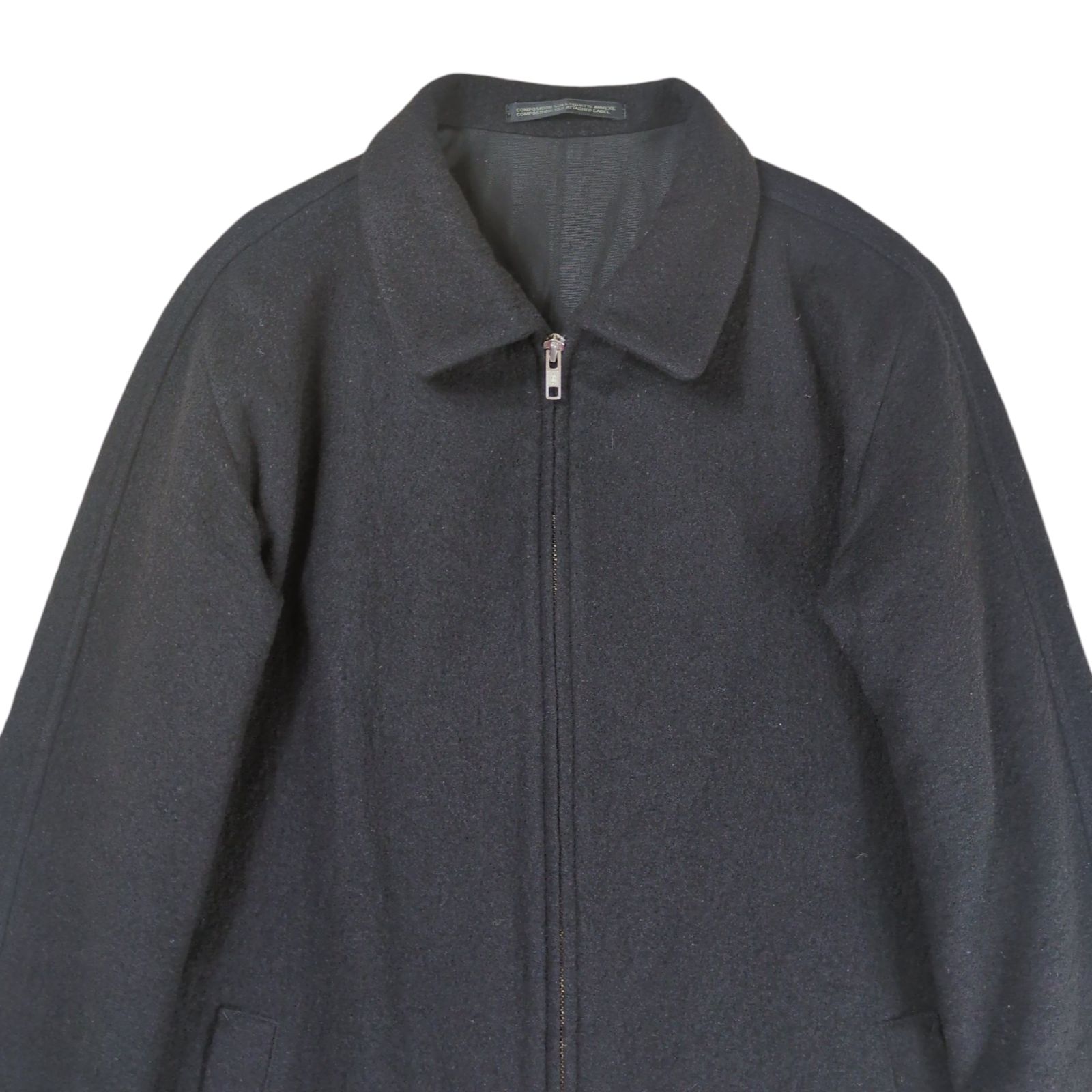 【 Y's YoujiYamamoto 】ウールジャケット W/TOP MOSSA OVERSIZED JACKET WITH WITH BLANKET STITCH DESIGN