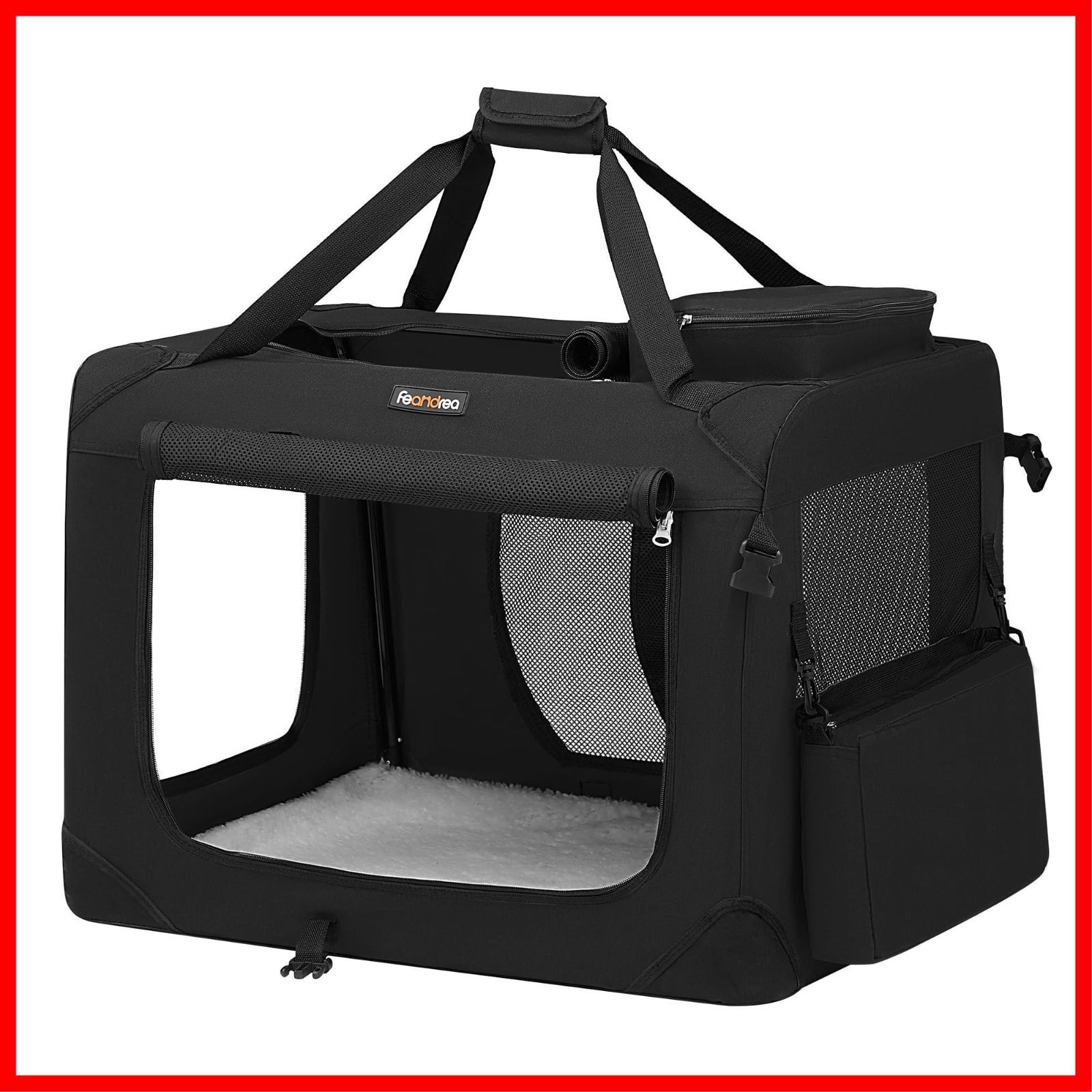 NPDC70H 折り畳める 室内用可 小動物 ペットキャリー 犬用 70×52×52cm 中大型犬 キャリーバッグ FEANDREA