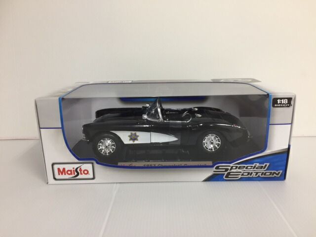 Maisto (マイスト) 1957 Chevrolet Corvette Police C1 1/18 ブラック
