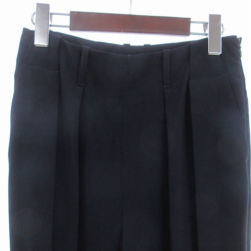 ELIN ワイドタックパンツ36 ELIN(エリン) / ワイドパンツ/38/ポリエステル/11702-21-1501/ジョーゼットタッククロップドパンツ |  古着の販売・通販ならセカンドストリート