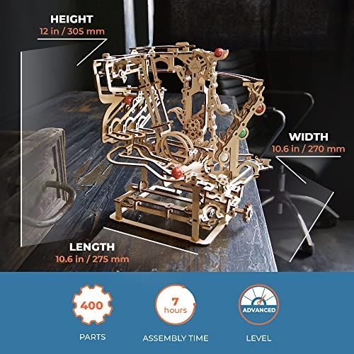 Ugears ユーギアーズ マーブルランチェーンホイスト 70156 Marble Run