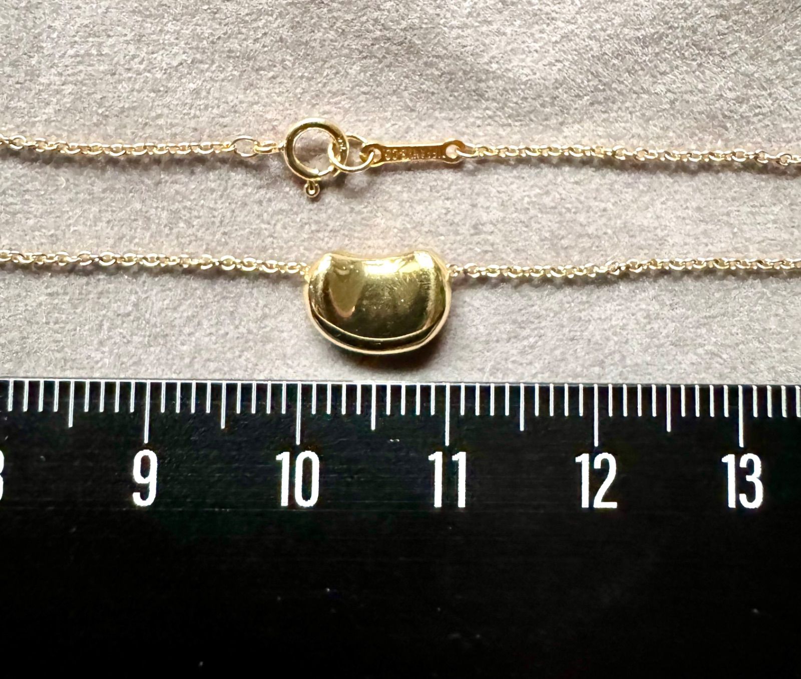 お値下げ◆ティファニー◆ビーンネックレス*750(YG) K18 YG*40㎝ お値下げ◇ティファニー◇ビーンネックレス*750(YG) K18 YG*40
