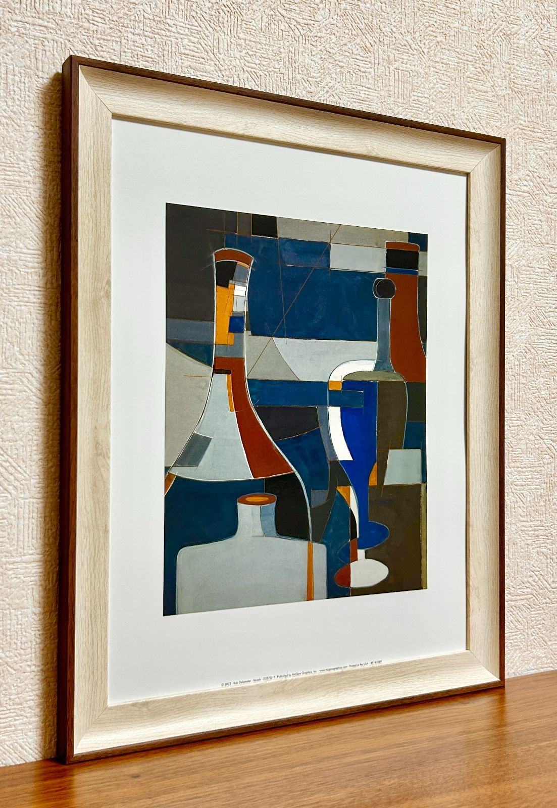 【モダンアート】作者不明 抽象画 意象画 メルヘン 夜の街と猫 金縁額装 モダンアート作者不明 抽象画 意象画 メルヘン 夜の街と猫 金縁額装