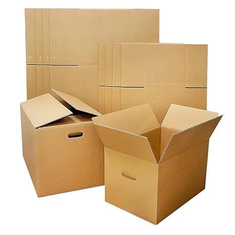 段ボール セット (140･100サイズ 段ボール 各5枚) 取っ手穴付き 引越し 宅配便 梱包 ｄE1HT×5-ｄC3T×5