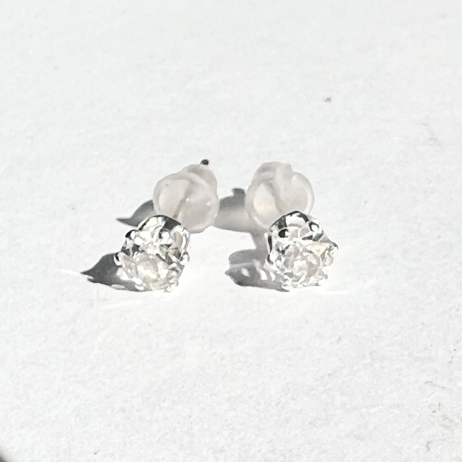 silver925 モアサナイト シルバー ピアス アバランチ モアサナイト シルバー ピアス 6.5mm 6PRONG-1.0CT - AVALANCHE