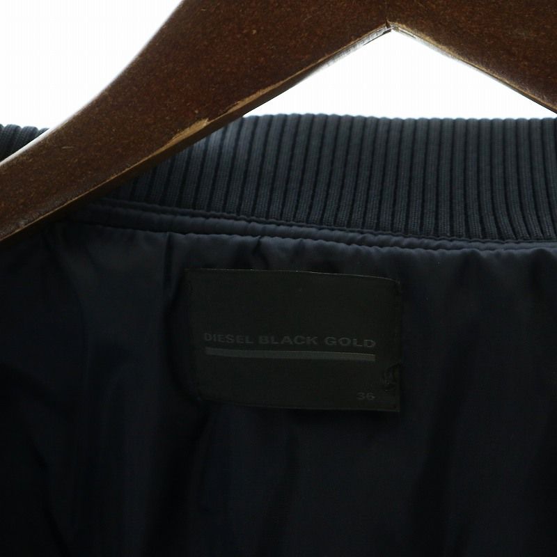 DIESEL BLACK GOLD ネイビー MA-1ジャケット ディーゼルブラックゴールド DIESEL BLACK GOLD MA-1 フライト
