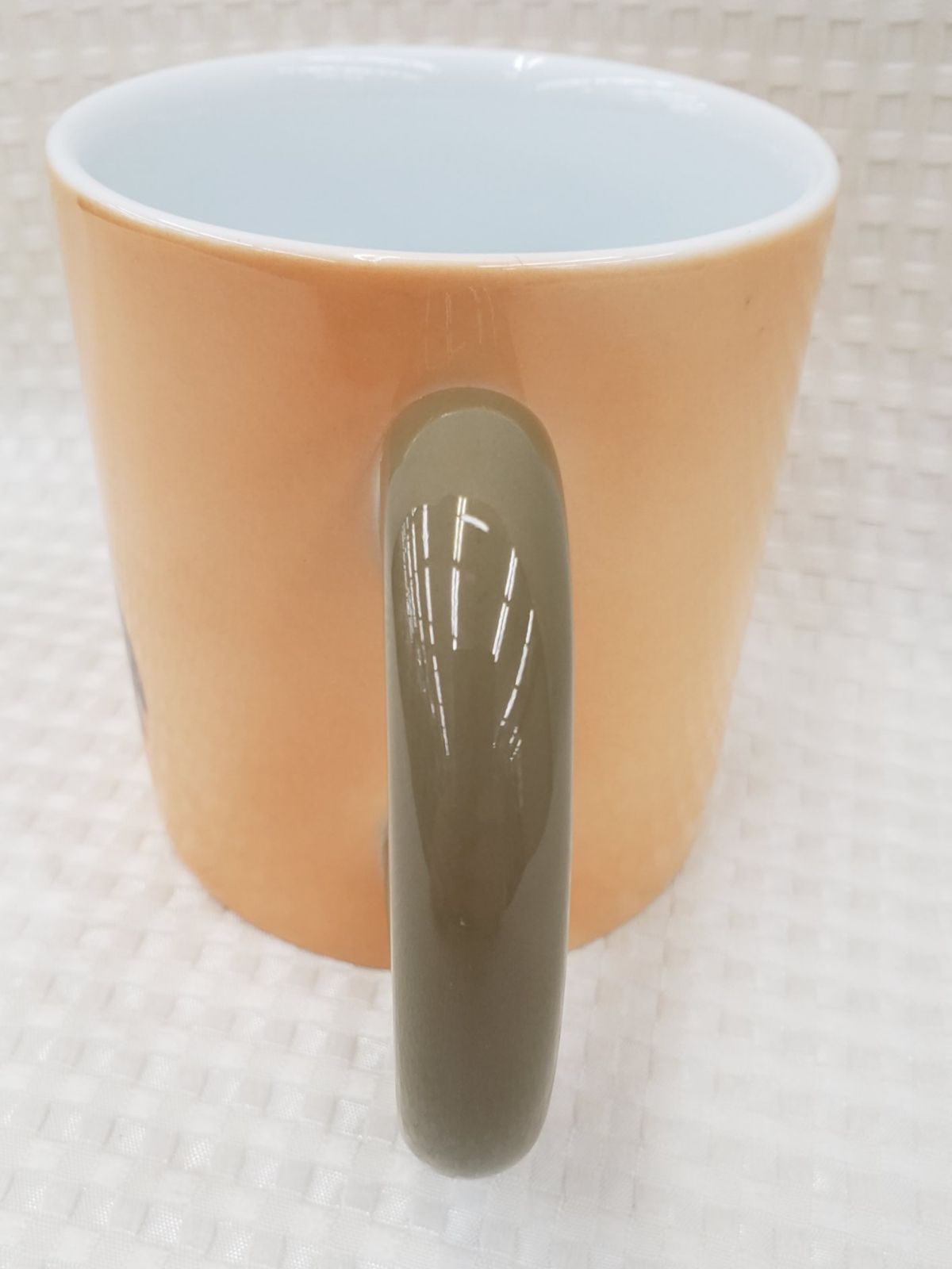 未使用品】深川製磁 なごみ色 なごみオレンジ 珈琲マグ 淡いオレンジ色 