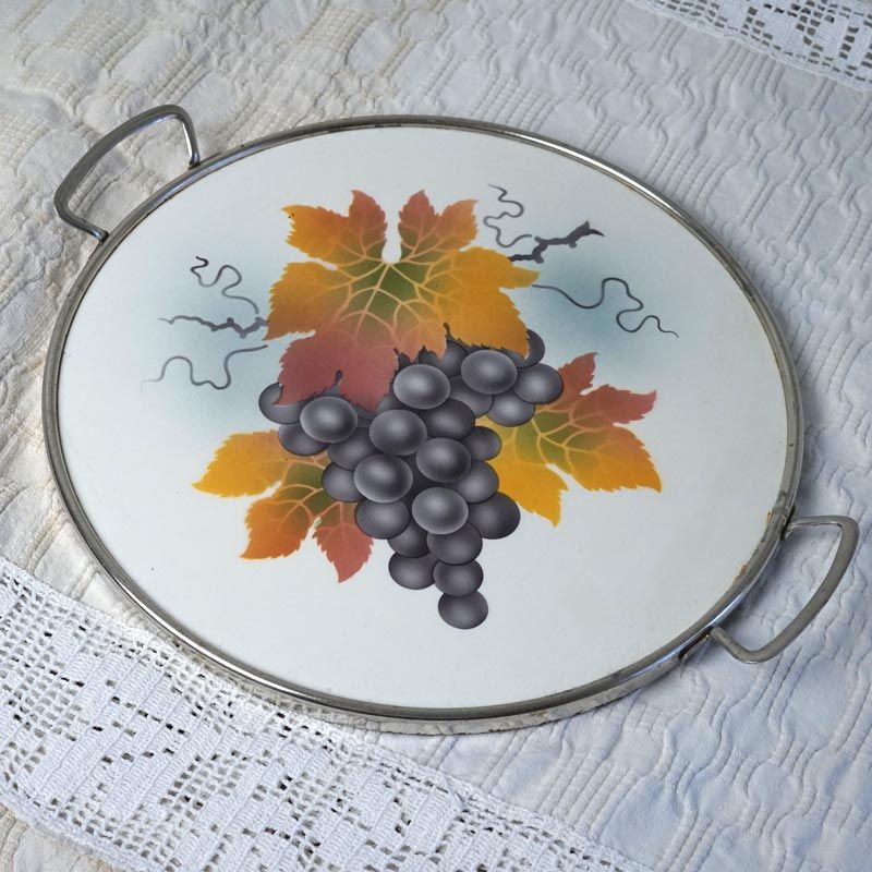 アールデコのフルーツ陶板トレーW29.5～35×H1.5cm gc-1864 ベスト