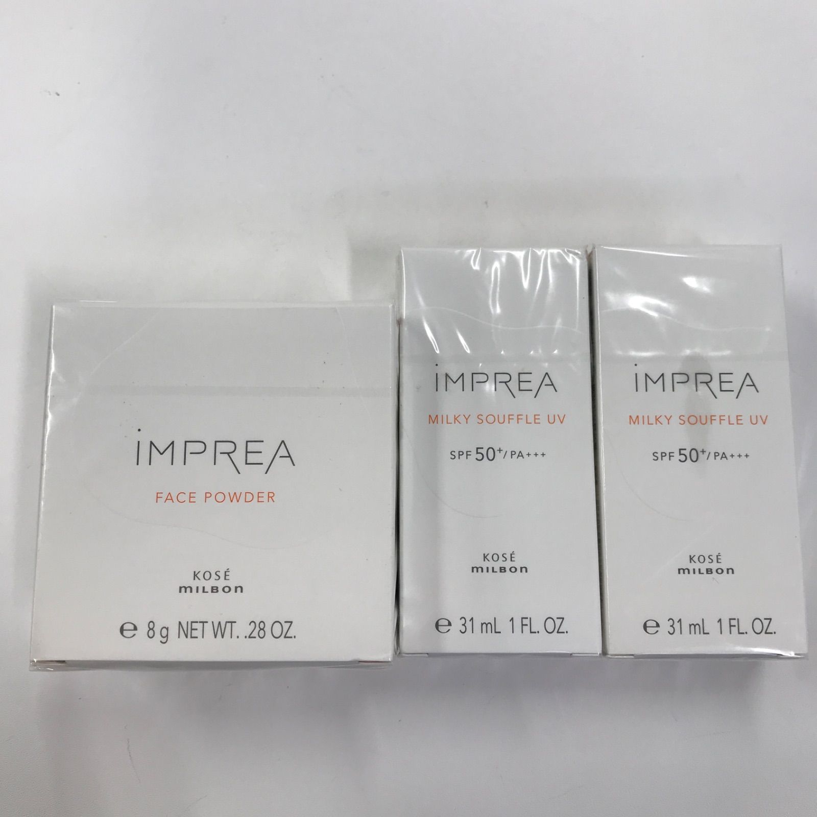 T1202 インプ フェイスパウダー 001 SHIMMER 8g - ミルキー スフレ UV 35g × 2点 計3点セット