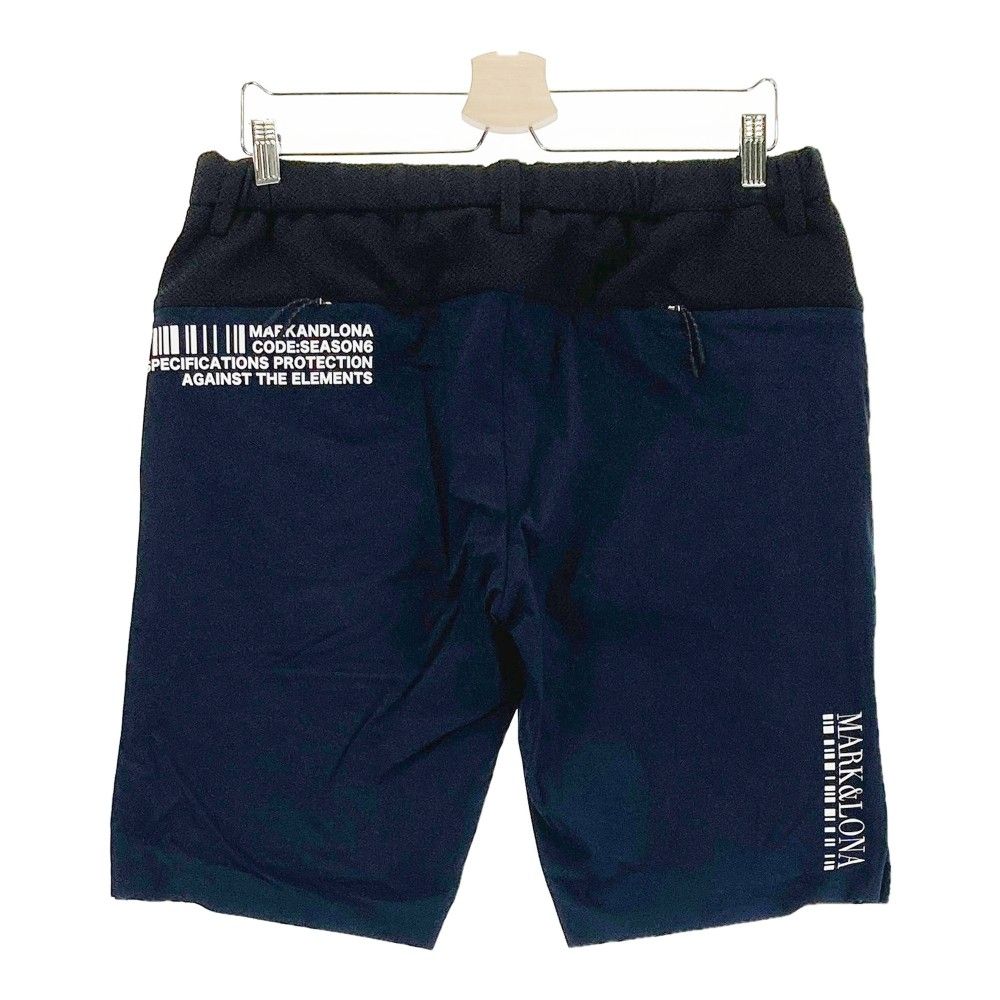マークアンドロナ　ストレッチハーフパンツ　総柄　ネイビー サイズ：48 MARK&LONA マークアンドロナ ストレッチハーフパンツ