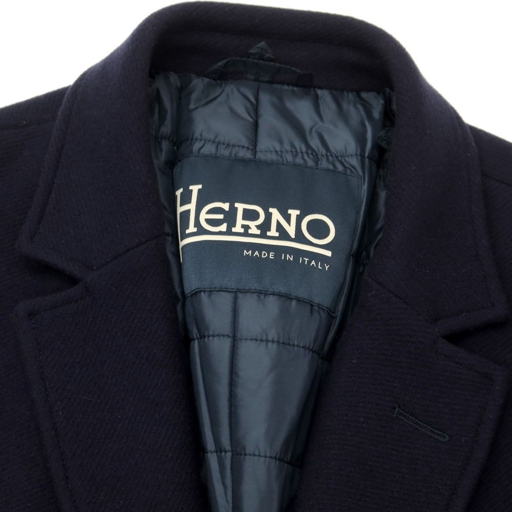 中古】ヘルノ Herno ウールナイロン 中綿入り チェスター