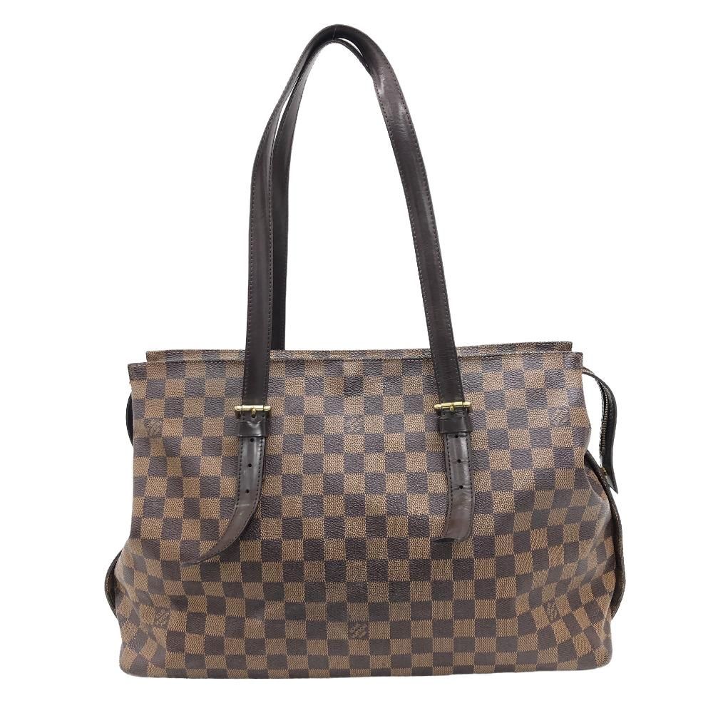 LOUIS VUITTON/ルイヴィトン ビトン N51119 チェルシー ダミエ レザー ハンドバッグ ブラウン レディース ブランド