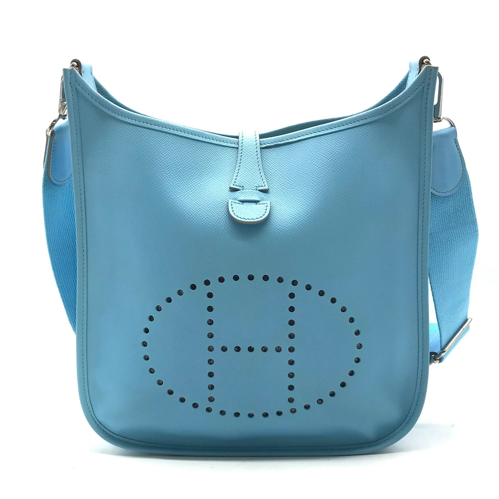 良品 HERMES エルメス ロゴ エヴリン ショルダーバッグ ビンテージ E