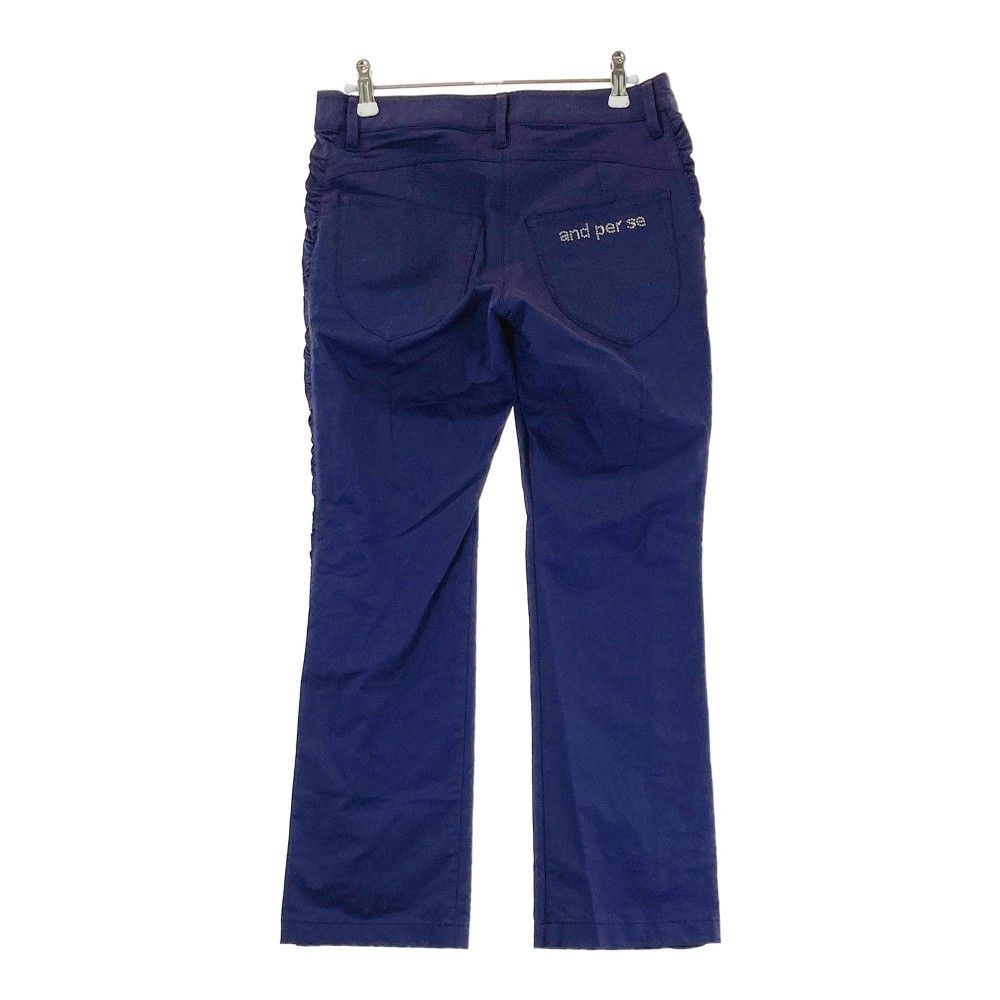 サイズ：M AND PER SE アンパスィ ストレッチ ロングパンツ サイド