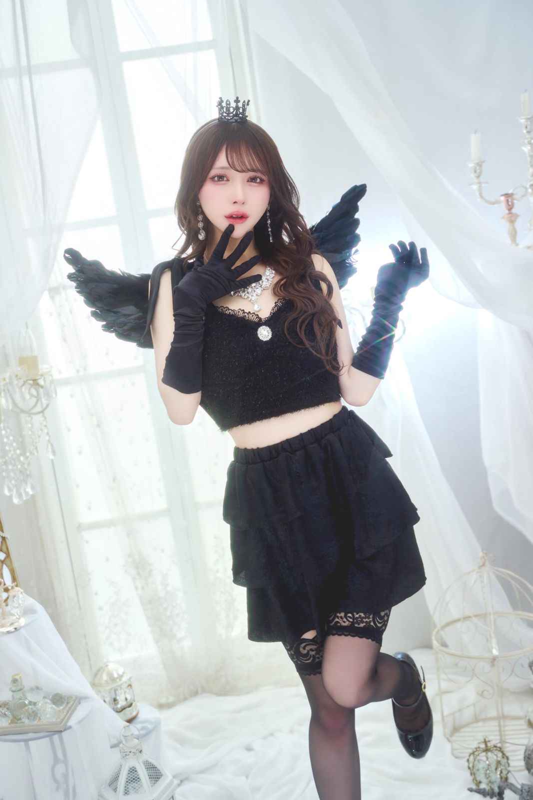 クリアストーン Clearstone ノアールヴェール コスプレ ハロウィン 堕天使 レディース ブラック WWW_IBETON_RU