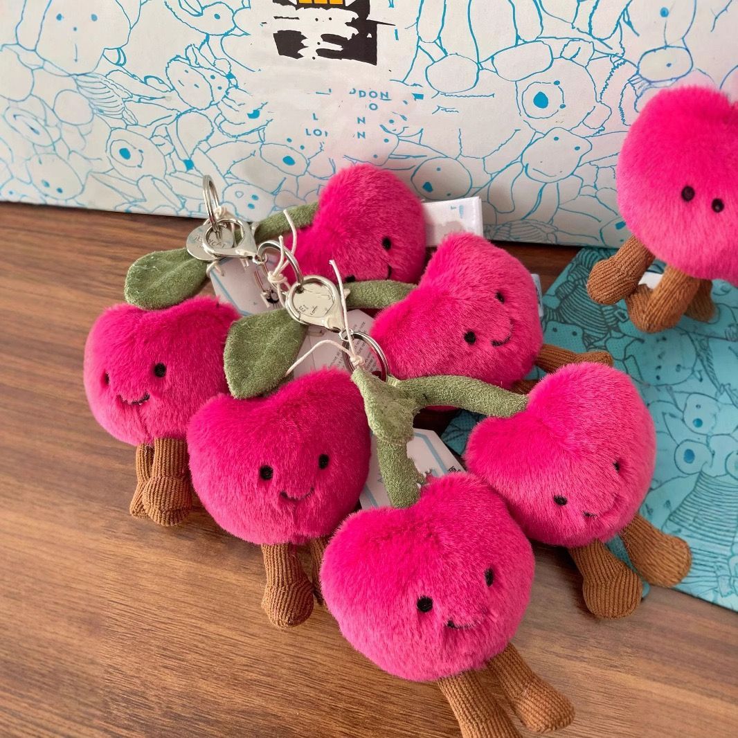 ジェリーキャット　チェリー　さくらんぼ　ぬいぐるみ　バッグチャーム　袋付き 新品未使用 JELLYCAT 楽しいチェリーバッグチャーム 大人気