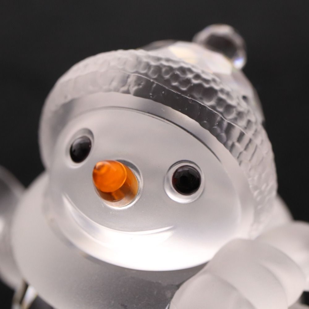 □ スワロフスキー スノーマン 雪ダルマ クリスタル オブジェ 箱付き