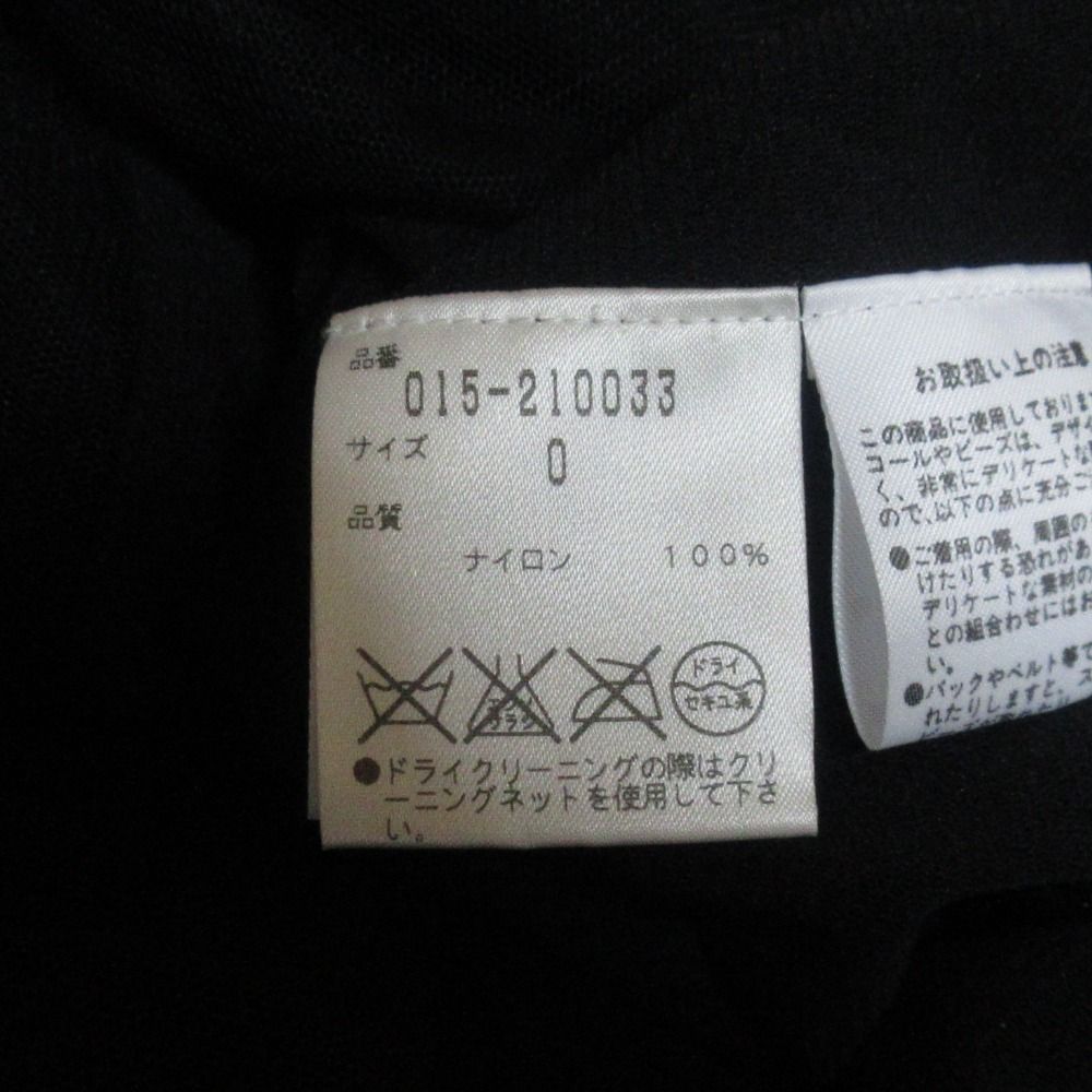 美品 VIVIENNE TAM ヴィヴィアンタム スパンコールデザイン ボウタイ付き パワーネットブラウス シャツ 0 ブラック レディース 古着 中古 VIVIENNE TAM 美品 ヴィヴィアンタム スパンコールデザイン