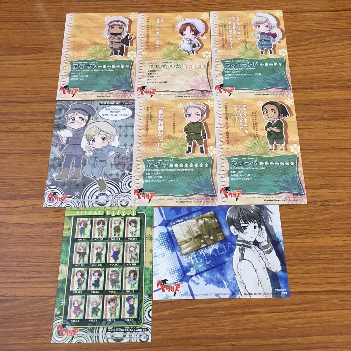 亜70 カード トレカ まとめ ヘタリア 日本 フィンランド