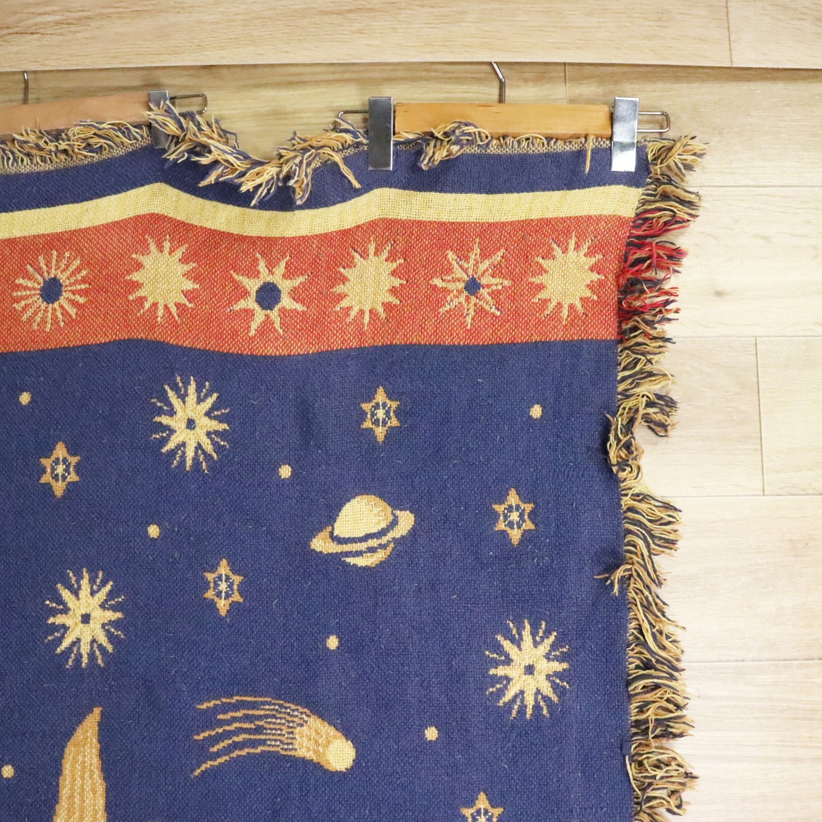 【vintage rug】太陽 月 刺繍ラグ マット タペストリー vintage rug】太陽 月 刺繍ラグ マット タペストリー ラグ