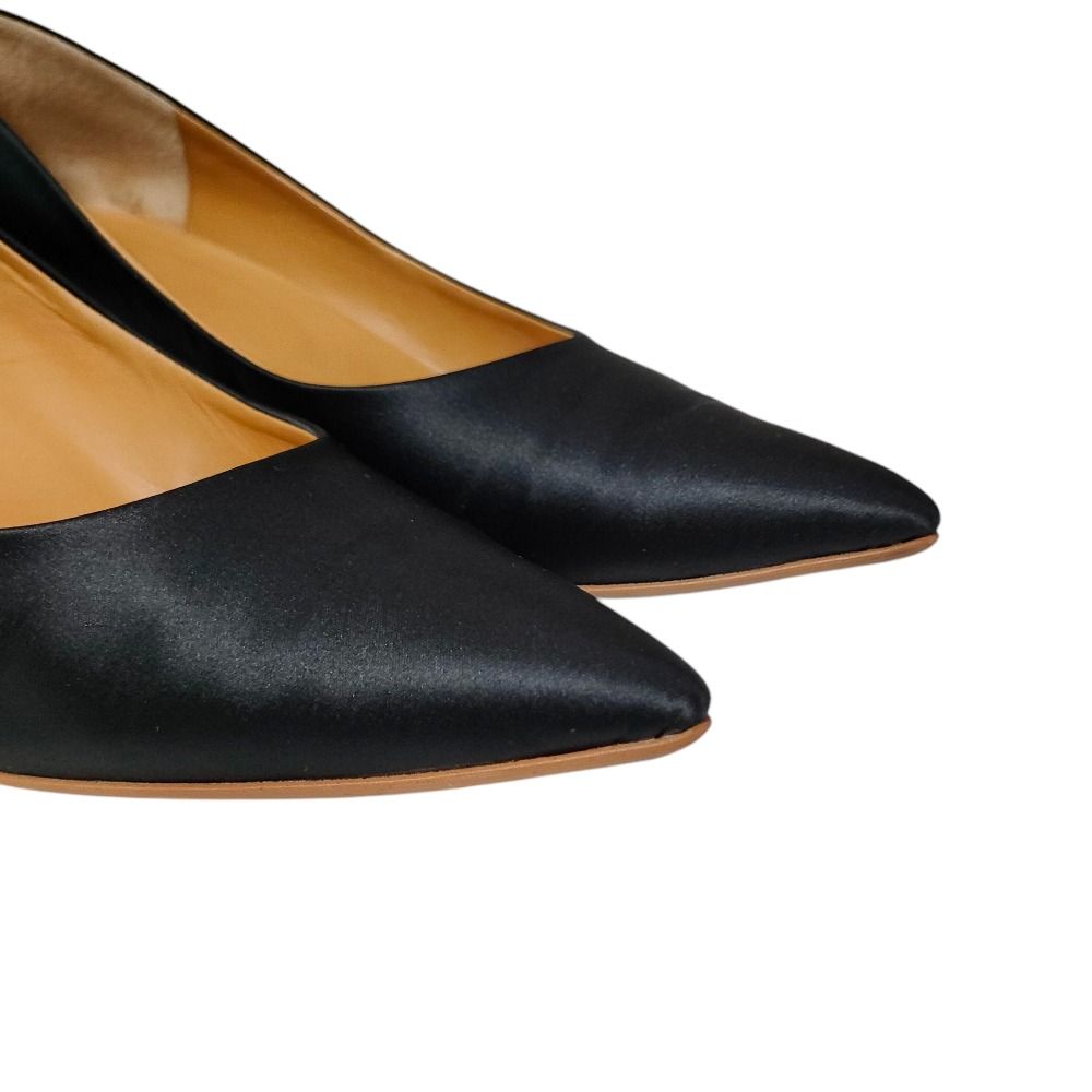 美品 KATIM カチム サテン ポインテッドトゥ パンプス シューズ 38  