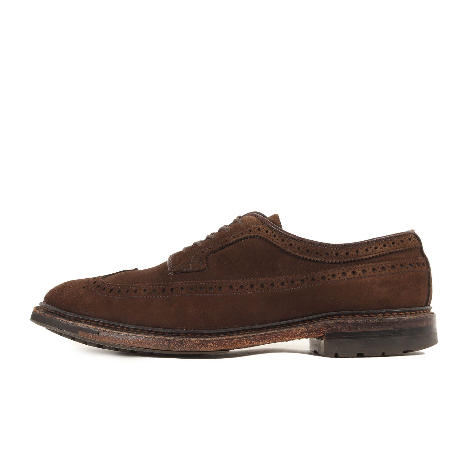 ALDEN オールデン サイズ:27.0cm スウェード ロング ウイングチップ シューズ (9752C) ブラウン US9 革靴 ブランド【メンズ】