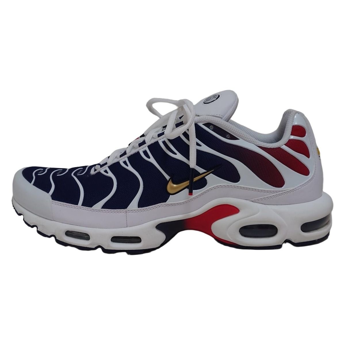 NIKE ナイキ スニーカー 32 メンズ エア マックス プラス FZ4776-100 白×ミッドナイトネイビー×マルチ パリ サンジェルマンFC x ナイキ
