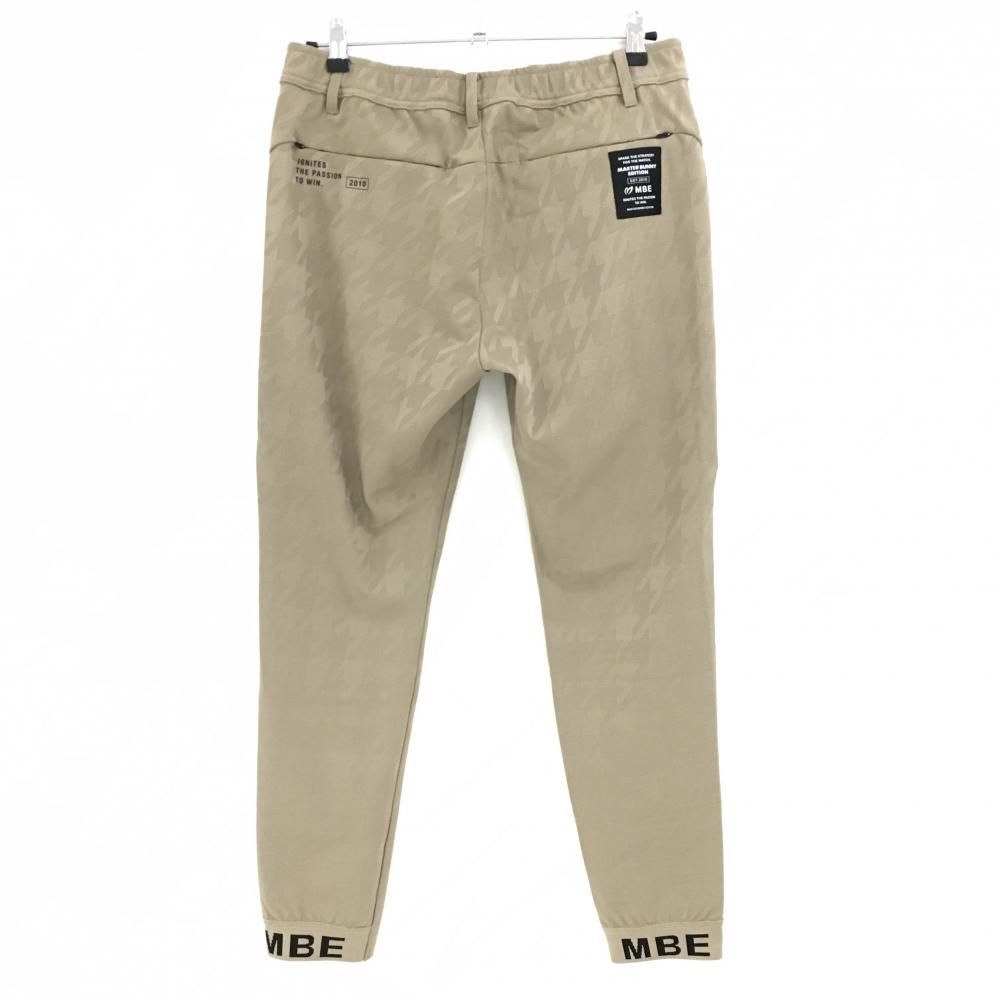 新品 マスターバニー ジョガーパンツ 足ロゴ ベージュ Mサイズ （4） 超美品】マスターバニー パンツ ベージュ 千鳥格子織生地 ジョガー