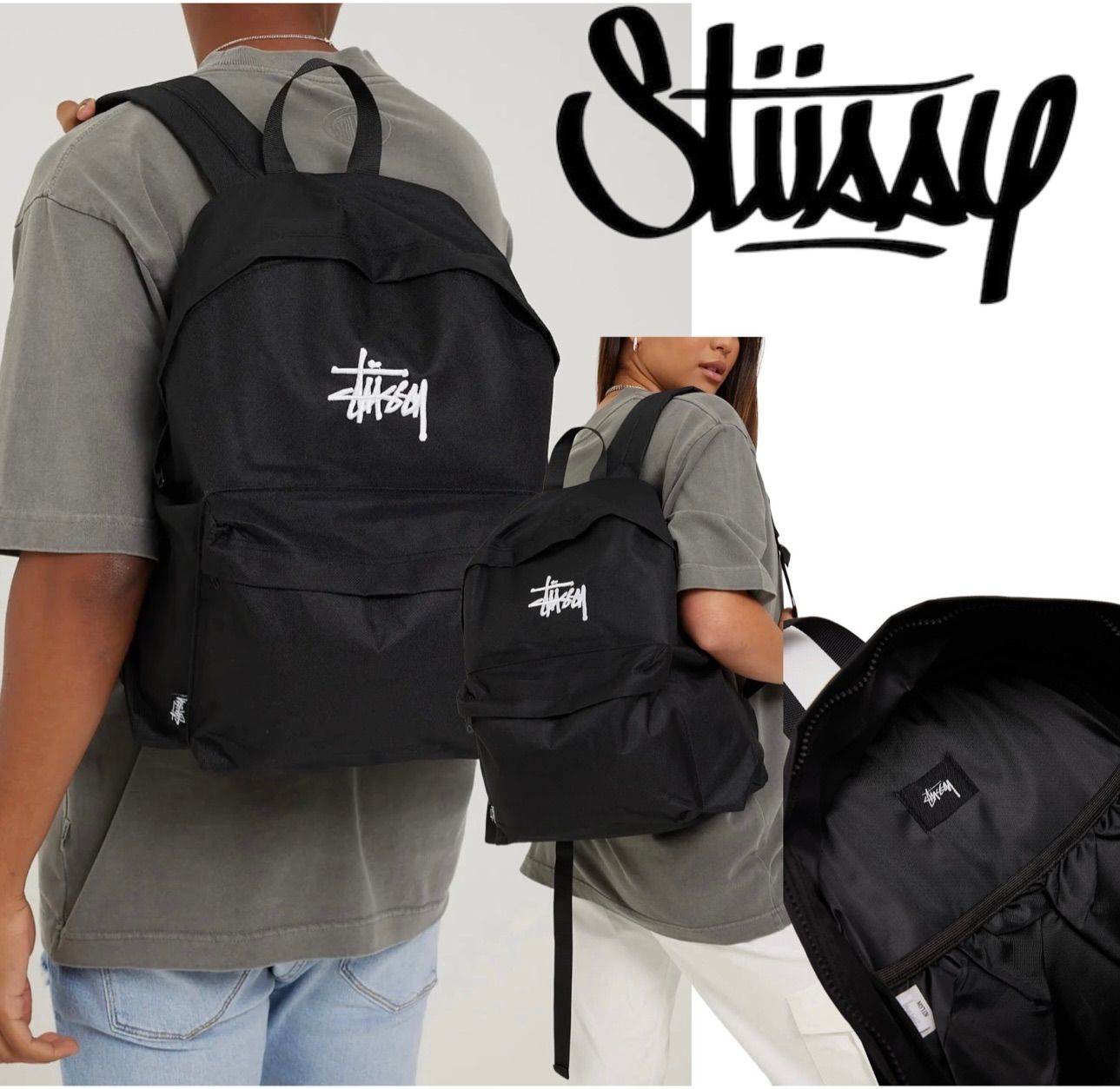 STUSSY Graffiti Canvas Backpack バックパック - NEO HERO - メルカリ
