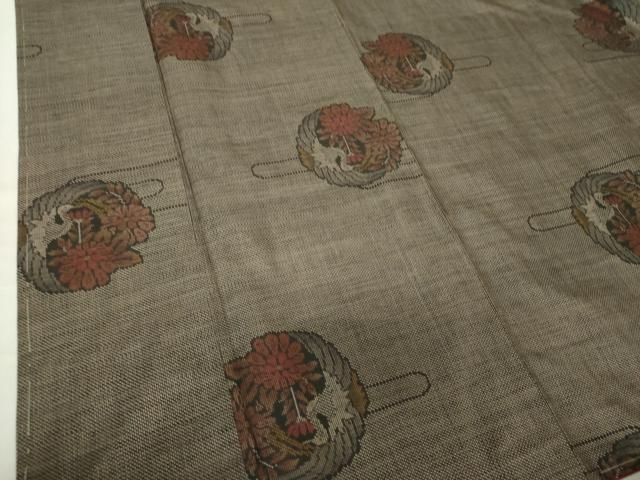 平和屋着物○本場大島紬 総刺繍 吉祥丸文 正絹 逸品 CAAU1807yc