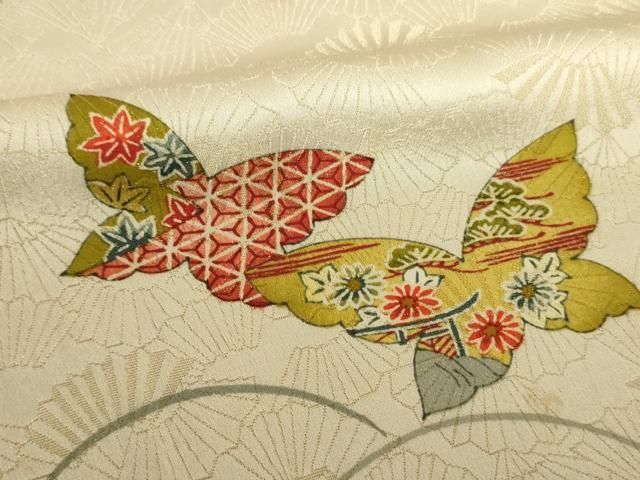 平和屋着物○上質な小紋 花蝶文 正絹 逸品 CAAQ9477th