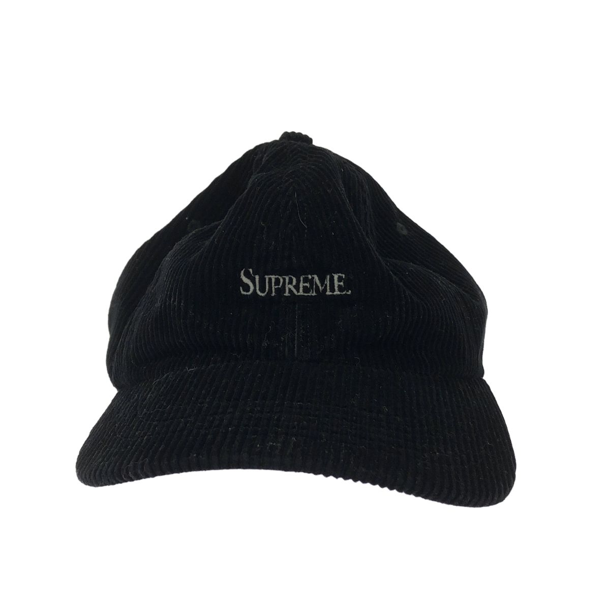 Supreme シュプリーム 20SS 6-PANEL CORDUROY CAP コーデュロイキャップ  ブラック F Supreme シュプリーム 20SS 6-PANEL CORDUROY CAP コーデュロイ