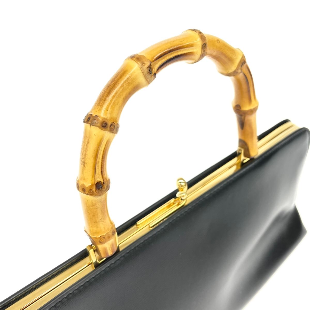 美品 JIL SANDER ジルサンダー GOJI BAMBOO ハンドバッグ ブラック  