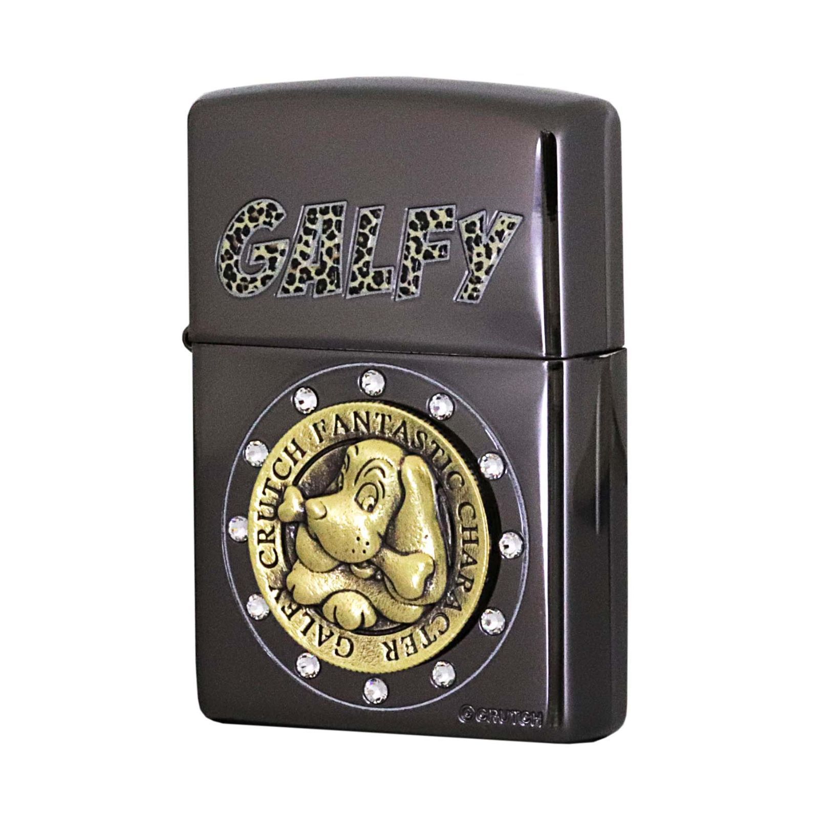 ☆【新品】GALFY×ZIPPO コラボジッポー GALFY 200-メタルエンブレムレオパード BK/ニッケル ガルフィー ライター