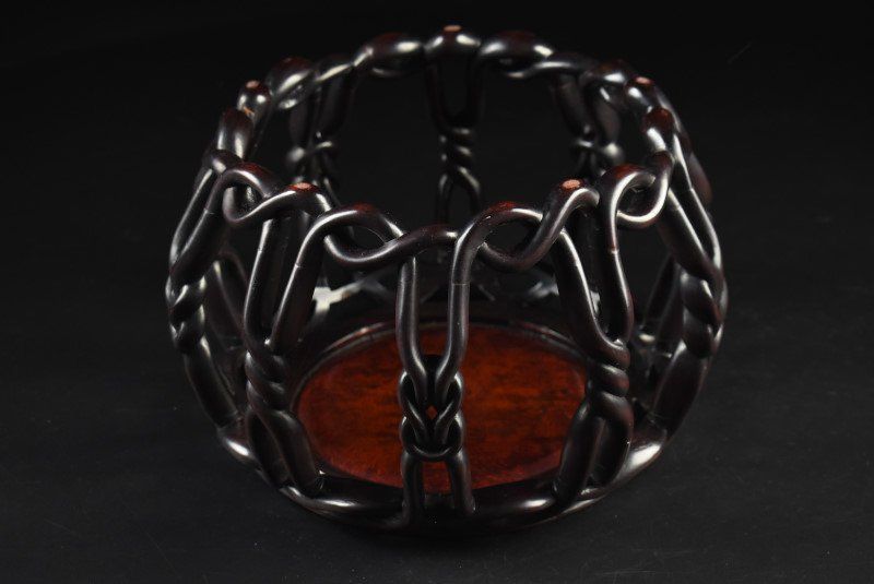 唐物 葡萄玉杢丸卓