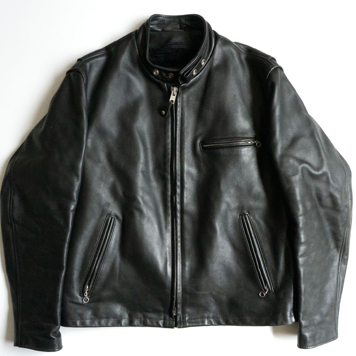 ビッグサイズ】SCHOTT【641/シングルライダースジャケット】46