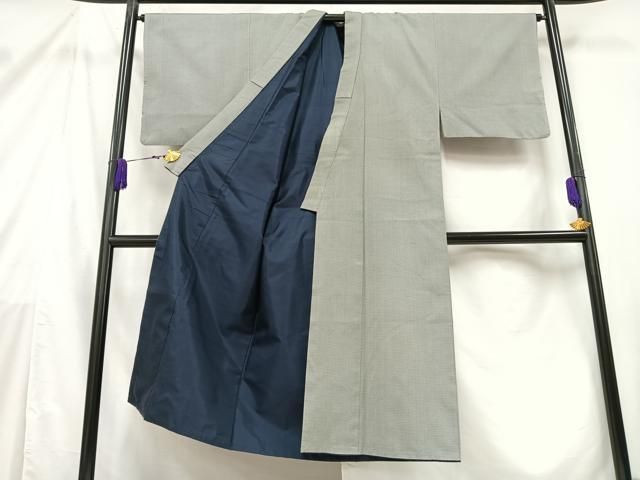 平和屋着物●男性 紬 亀甲文 正絹 AABB9499mf