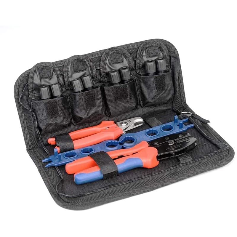アイウィス IWISS 太陽光 ソーラーパネル MC4ソーラーの切断 圧着 コネクタ組立 工具セット2.5|4|6mm2対応 KIT-LY-2546B Solar PV Kit 0