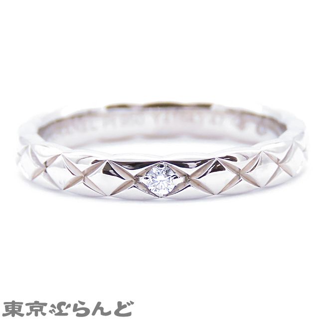 CHANEL プラチナ マトラッセリング 7.5号 1P ダイヤ Pt950 シャネル CHANEL ココクラッシュ ダイヤ リング プラチナ Pt950