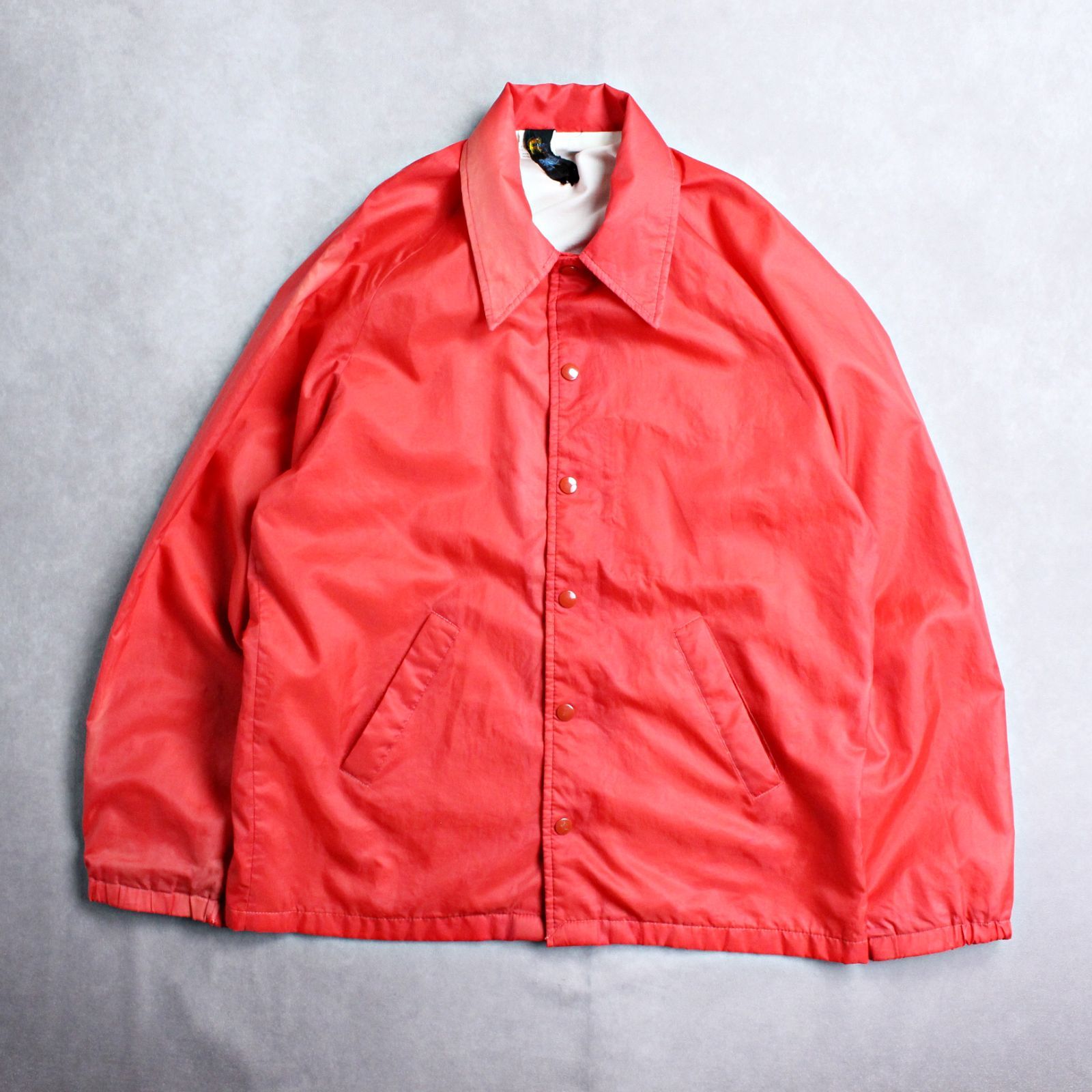 【最終価格】70s ランタグ Champion ナイロン コーチ ジャケット 70s USA製 Championチャンピオン ランタグ ROCHESTER YELLOW