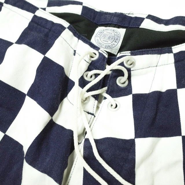 NALUTO TRUNKS x STANDARD CALIFORNIA ナルトトランクス スタンダードカリフォルニア 別注 日本製  チェッカー柄サーフショーツ 28 NAVY/WHITE ショートパンツ 山口縫製 ボトムス g12238 - メルカリ