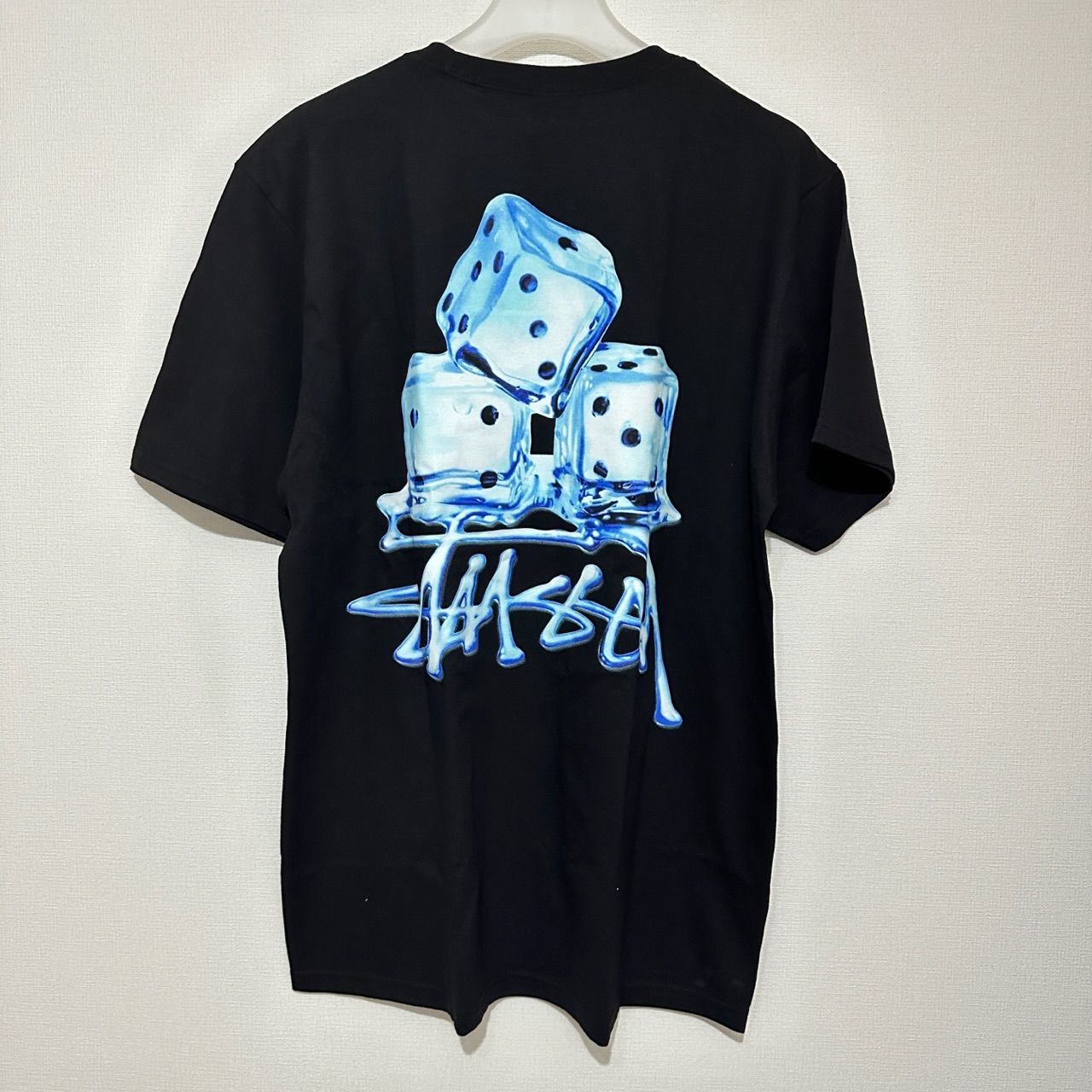 完売品 Stussy Melted Tee ダイス サイコロ Tシャツ メルテッド ティー ブラック / ホワイト