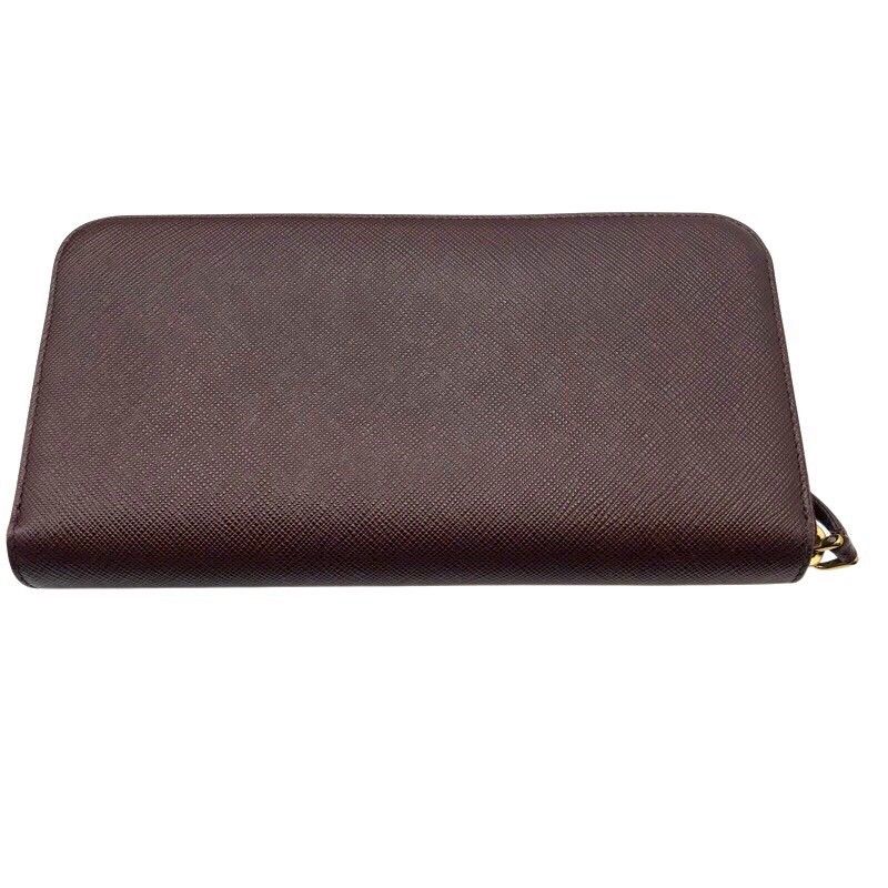 プラダ PRADA ロングジップウォレット ボルドー サフィアーノレザー ユニセックス 長財布