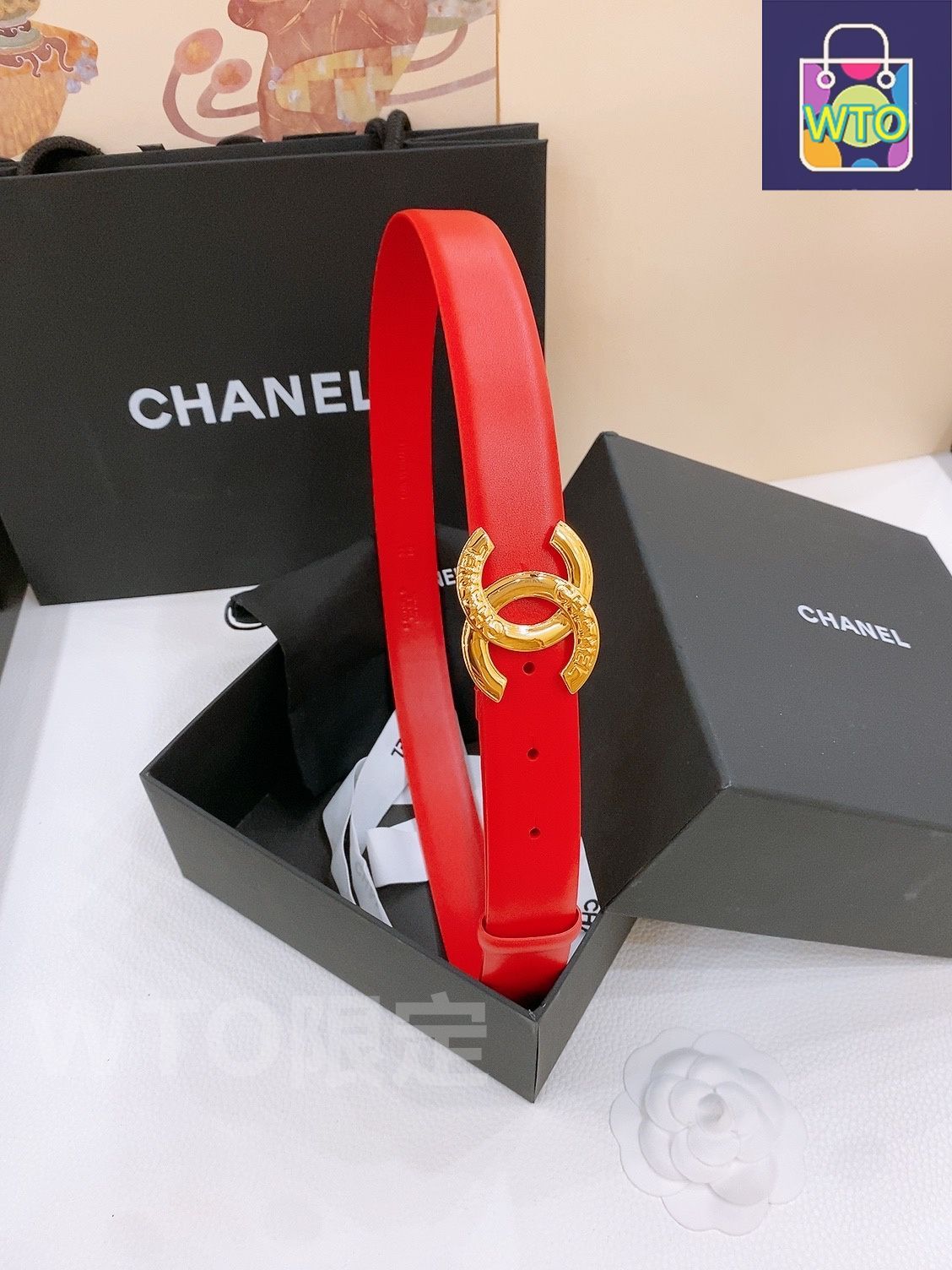 今日特価】Chanel シャネル ダブル C ベルト-2 - メルカリ