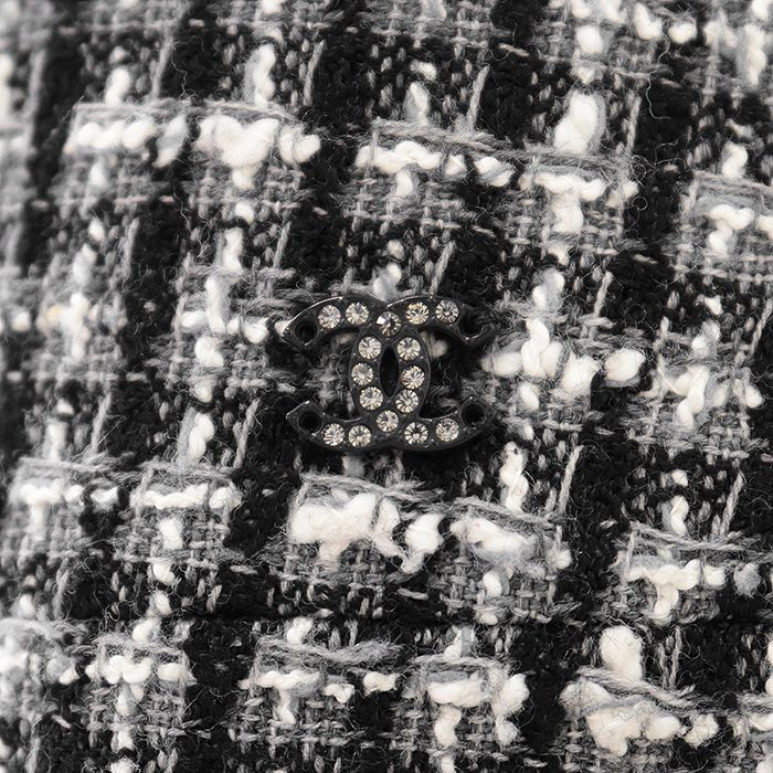 【美品】CHANEL シャネル 台形スカート ミニ ツイード ネイビー ロゴ 2104101990241-3.jpg