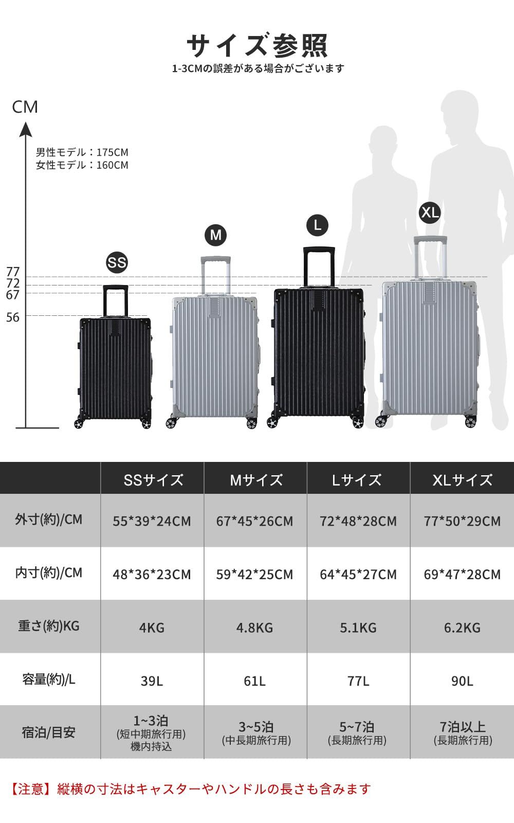 タビトラ スーツケース 大型 キャリーバッグ TSAロック搭載 旅行用品 出張 超軽量 大容量 静音 8輪 アルミフレーム 77 L 5.1 KG シルバー